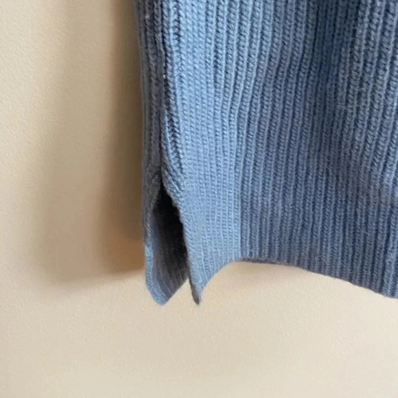 Ann Taylor Blue Wool Blend Balloon Sleeve Sweater Dress - Picture 9 of 13